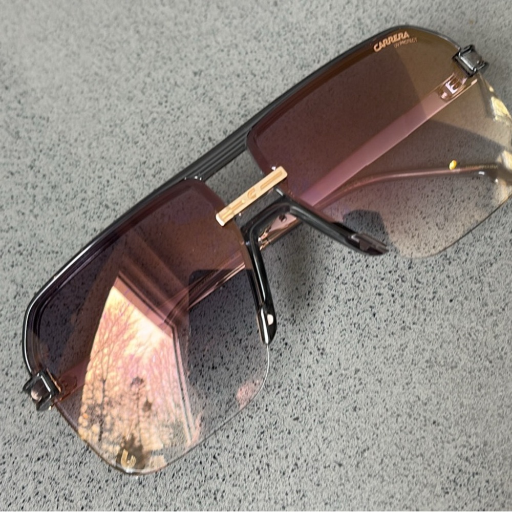 Carrera Brown and Black Frameless Sunglasses